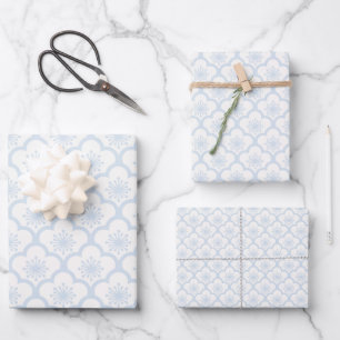 Feuille De Papier Cadeau Poudre de Sakura Bleu Douce - Neutre