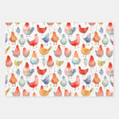 Feuille De Papier Cadeau Poulets d'élevage (Devant 2)