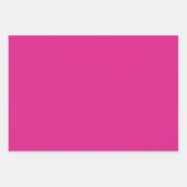 Feuille De Papier Cadeau Poupée Uni Acier Rose Choquant Nuances 3 Tons (Devant)