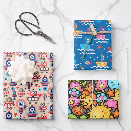 Feuille De Papier Cadeau Pour enfants (Recto)