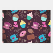 Feuille De Papier Cadeau Pour L'Amour De La Collection Café (Devant 2)