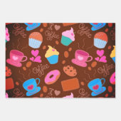 Feuille De Papier Cadeau Pour L'Amour De La Collection Café (Devant 3)