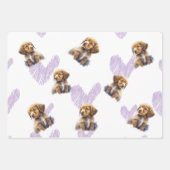 Feuille De Papier Cadeau Pour l'amour des chiens (Devant)