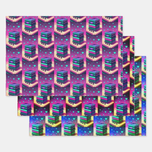 Feuille De Papier Cadeau Pour l'amour des livres (Lot)