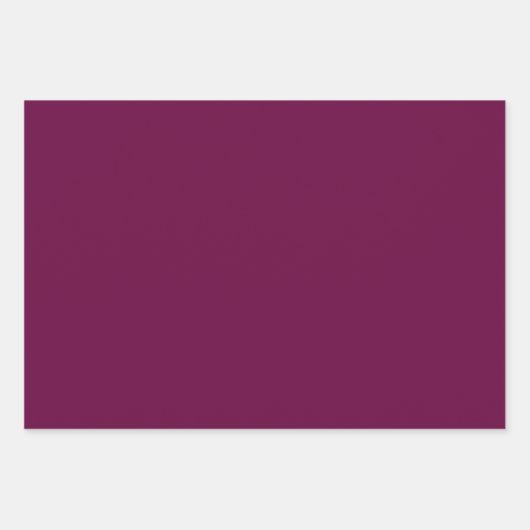 Feuille De Papier Cadeau Pourpre Tyrien Uni (Devant)