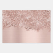 Feuille De Papier Cadeau Poussière de Parties scintillant rose Gold Blush R (Devant 2)