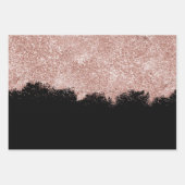 Feuille De Papier Cadeau Poussière de Parties scintillant rose Gold Blush R (Devant)