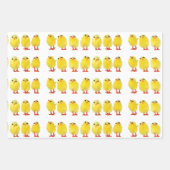 Feuille De Papier Cadeau Poussins de Pâques (Devant)