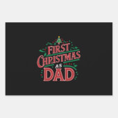 Feuille De Papier Cadeau Premier Noël Comme Papa Correspondait Noël (Devant)