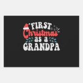 Feuille De Papier Cadeau Premier Noël en tant que grand-père Grossesse bébé (Devant)