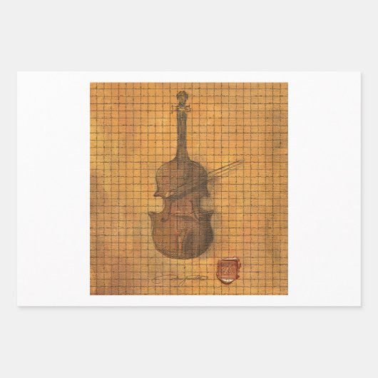 Feuille De Papier Cadeau Premier violon par Max Zaxster (Devant)