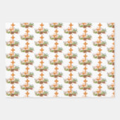 Feuille De Papier Cadeau Première communion moderne (Devant)