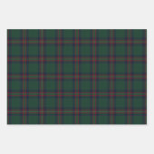 Feuille De Papier Cadeau Preppy Christmas Dark Green Plaid  (Devant 2)