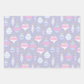 Feuille De Papier Cadeau Preppy Christmas Holiday Ornaments Pastels (Devant)