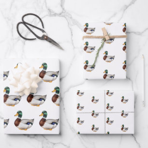 Feuille De Papier Cadeau Preppy Mallard Duck
