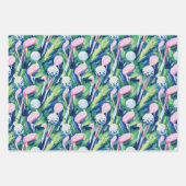 Feuille De Papier Cadeau Preppy Palm Beach Golf (Devant 3)