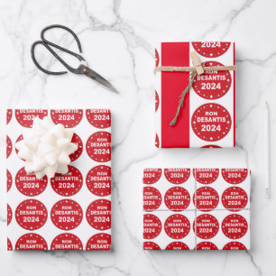 Feuille De Papier Cadeau Président Desantis 2024