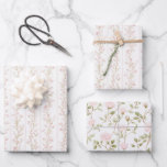 Feuille De Papier Cadeau Pretty Blush Pink Floral Stripes Bridal Shower<br><div class="desc">Pretty Blush Pink Floral Stripes Bridal Shower</div>
