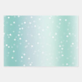 Feuille De Papier Cadeau Pretty Mint White Bokeh Dots Celebration Christmas (Devant)