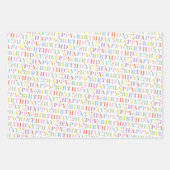 Feuille De Papier Cadeau Pretty Pastel Happy Birthday Mix (Devant)