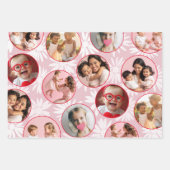 Feuille De Papier Cadeau Pretty Pink & Red Photo & Daisy Pattern (Devant)