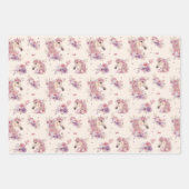 Feuille De Papier Cadeau Pretty Ponies and Petals Horse Wrapping Paper (Devant 3)