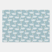 Feuille De Papier Cadeau Pretty Swan Pattern (Devant 2)