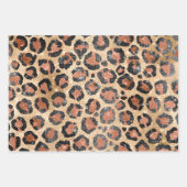 Feuille De Papier Cadeau Prince d'Or noir Brown Leopard (Devant)