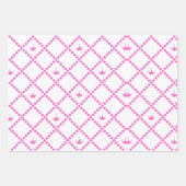 Feuille De Papier Cadeau Princesse rose et Château avec Motif (Devant 3)