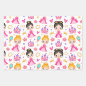 Feuille De Papier Cadeau Princesse rose et Château avec Motif (Devant 2)