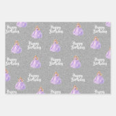 Feuille De Papier Cadeau Princesse Violette (Devant 2)