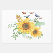 Feuille De Papier Cadeau printemps de tournesol (Devant 3)