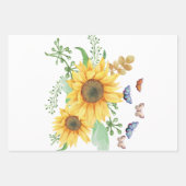 Feuille De Papier Cadeau printemps de tournesol (Devant)