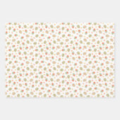 Feuille De Papier Cadeau Printemps du lapin et des fleurs de Pâques (Devant 2)