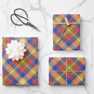 Feuille De Papier Cadeau Printemps Et Été Colorés Défilé De Mode Rayures