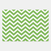 Feuille De Papier Cadeau Printemps vert et blanc Chevron Mariage Anniversai (Devant)