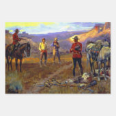 Feuille De Papier Cadeau "Pris avec les marchandises" par Charles M Russell (Devant)