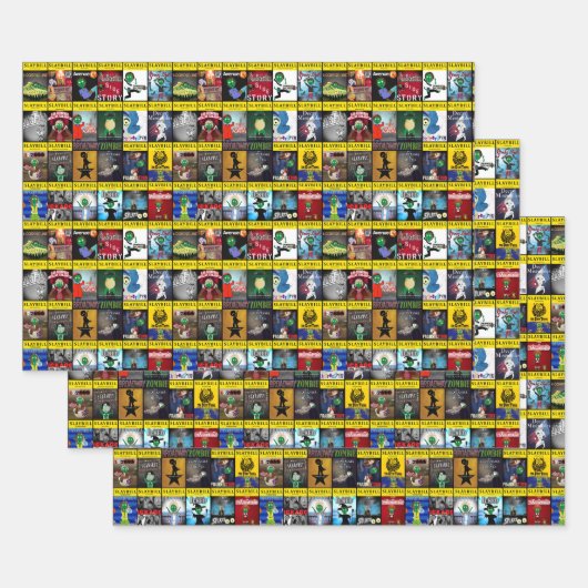 Feuille De Papier Cadeau Programmes théâtraux Zombie de Broadway (Lot)