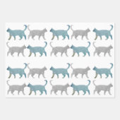 Feuille De Papier Cadeau Promenade de chats (Devant 2)