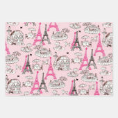 Feuille De Papier Cadeau Promenade de Paris (Devant 2)