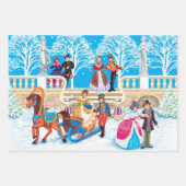 Feuille De Papier Cadeau Promenade hivernale (Devant)