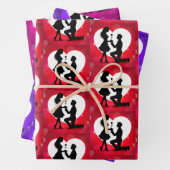 Feuille De Papier Cadeau Proposition cardiaque Collection Silhouette (En situation)