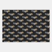 Feuille De Papier Cadeau Psychologue PsyD (Devant 3)