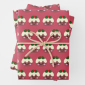Feuille De Papier Cadeau Pudding de Noël 1 (En situation)