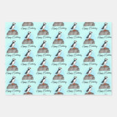 Feuille De Papier Cadeau Puffin d'anniversaire personnalisé (Devant 3)