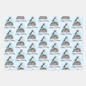 Feuille De Papier Cadeau Puffin d'anniversaire personnalisé (Devant 2)