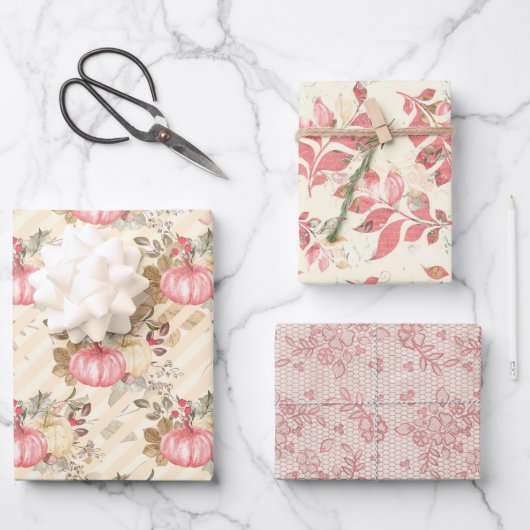 Feuille De Papier Cadeau Pumpkin Paradise Thanksgiving  (Recto)