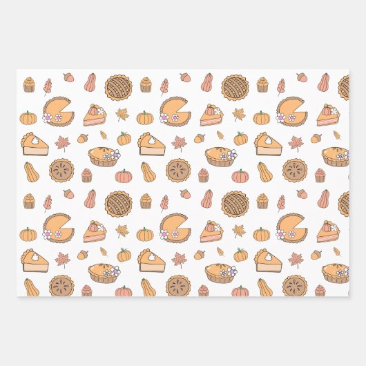 Feuille De Papier Cadeau Pumpkin Pie Wrapping Paper Sheets (Devant 2)