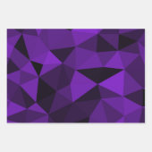 Feuille De Papier Cadeau Purple black geometric mesh pattern (Devant)