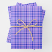 Feuille De Papier Cadeau Purple Blue Plaid Classic Pattern Bright (En situation)